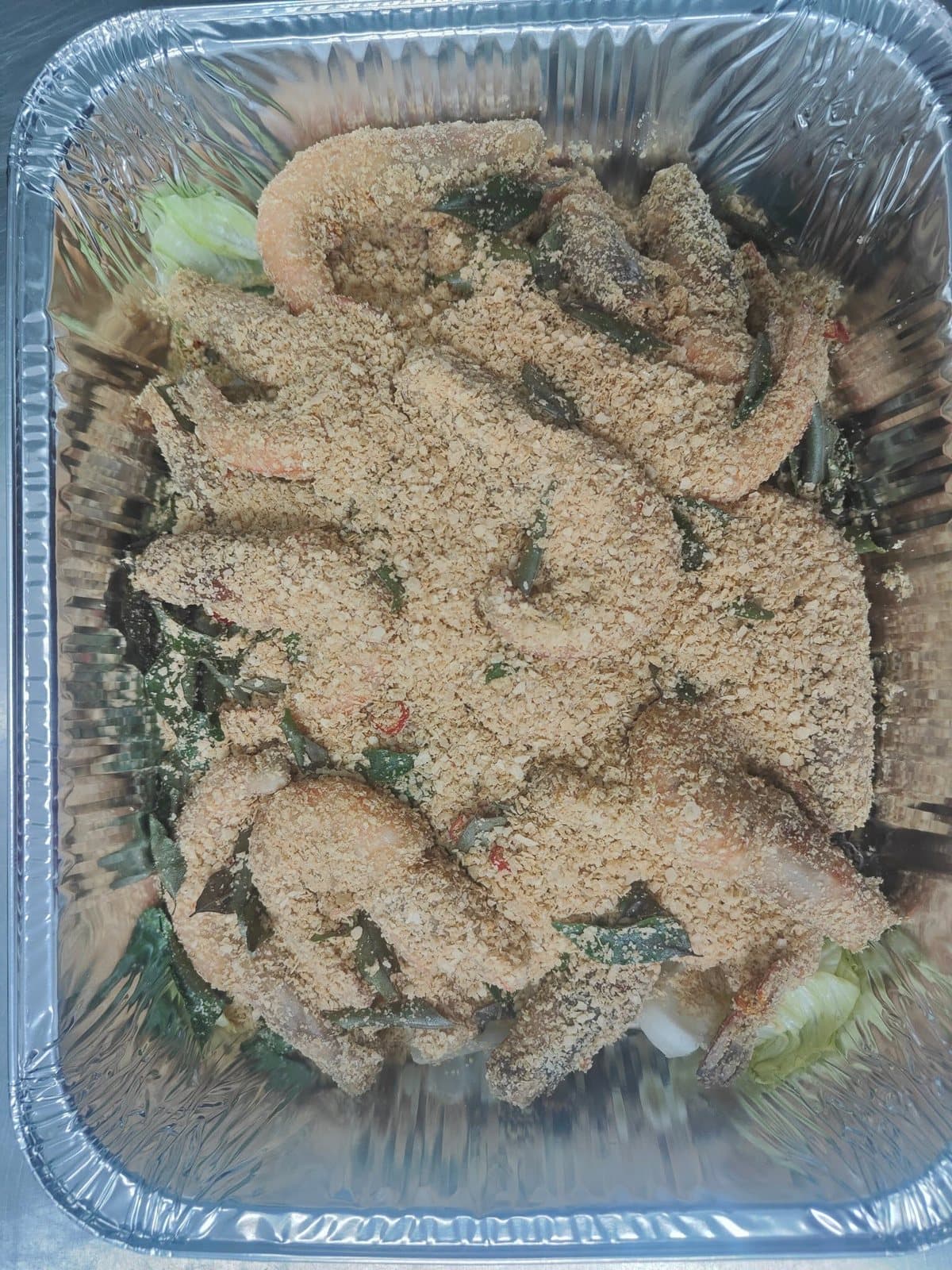 Breaded chicken cutlets catering tray