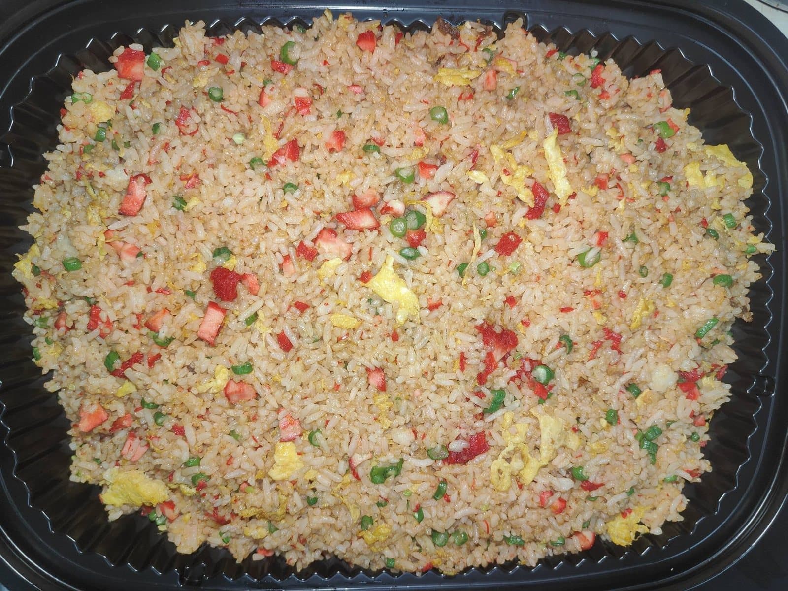 Egg fried rice catering tray